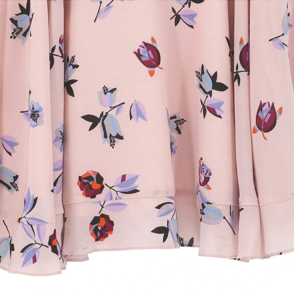 NWT‎ Rebecca Taylor Bellflower Floral Silk Dress Pink Size 10 Wedding Guest